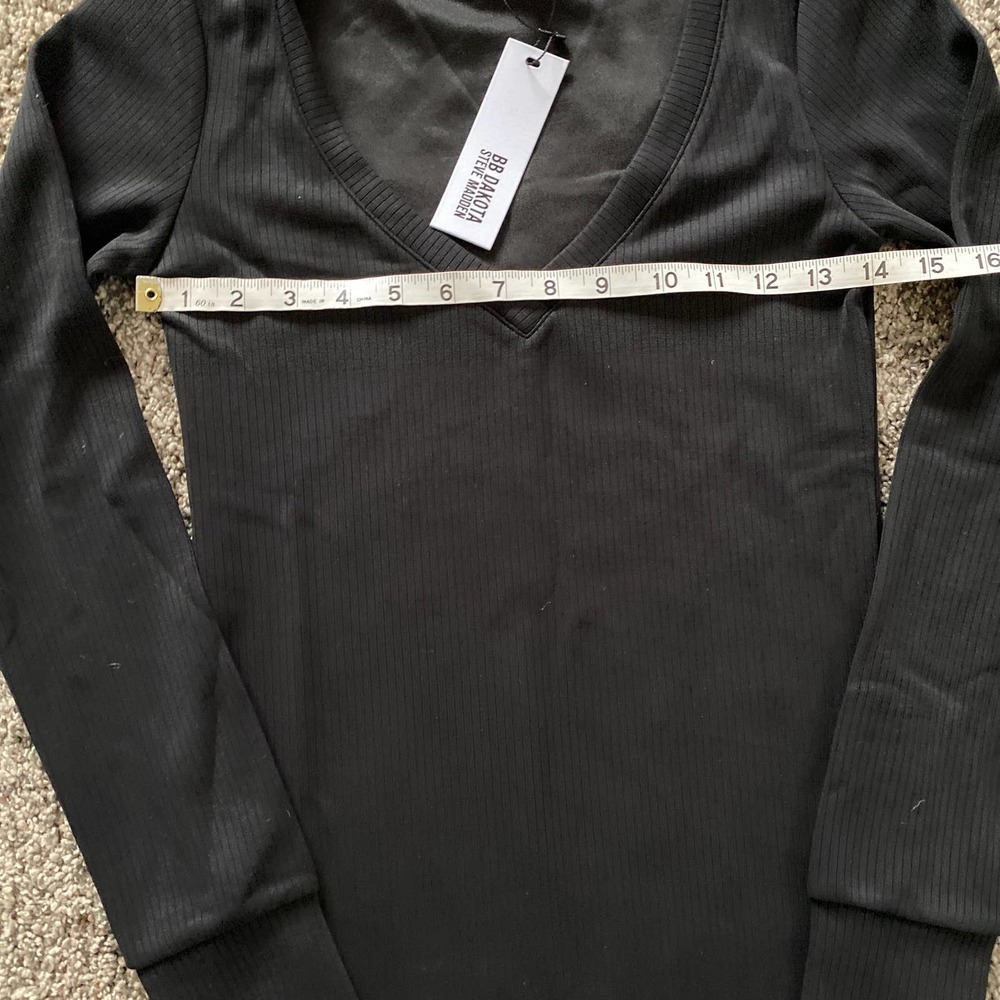 BB Dakota Steve Madden Black Ribbed Minidress - XS - Picture 5 of 6